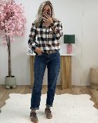 Jean Mom strass