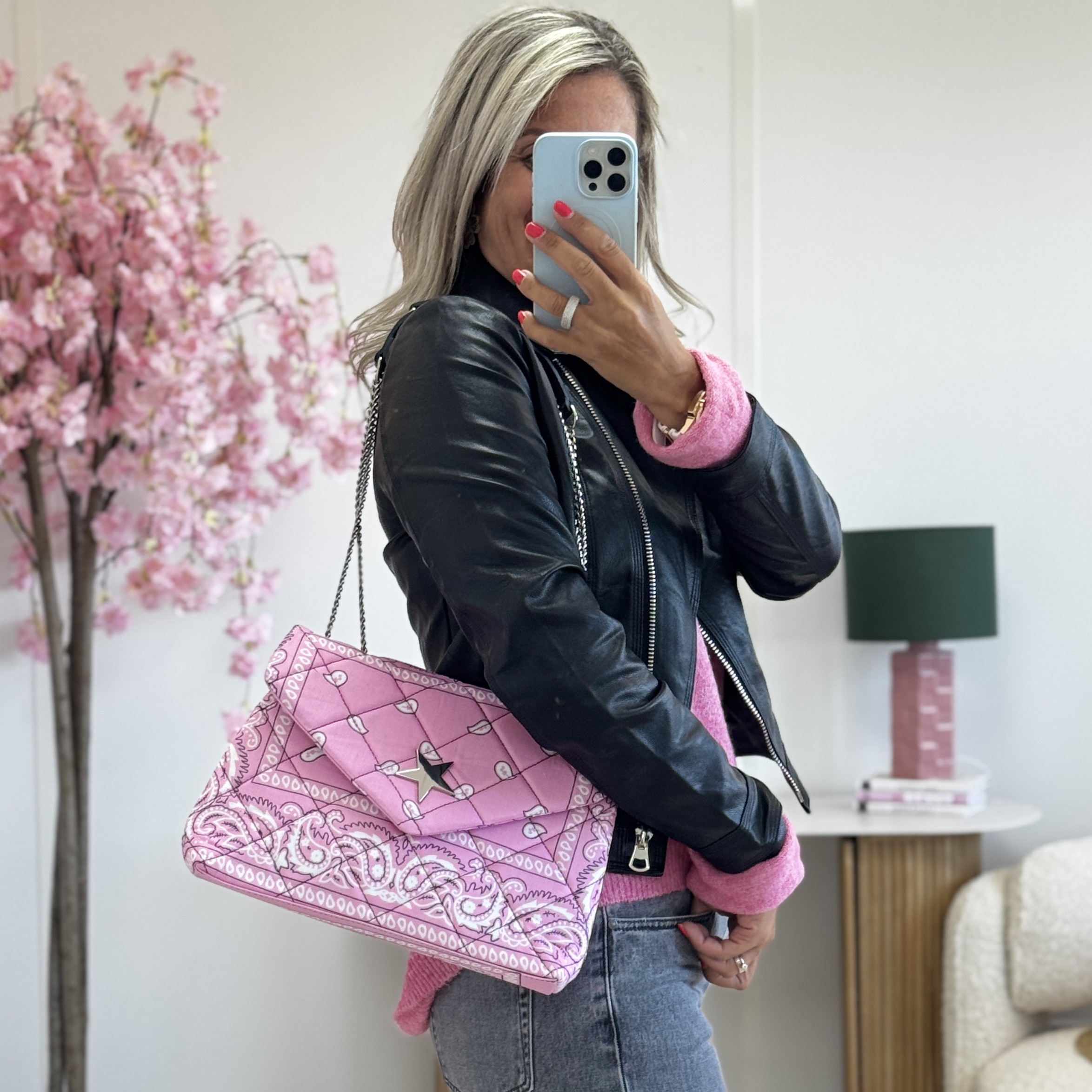 Sac matelassé rose