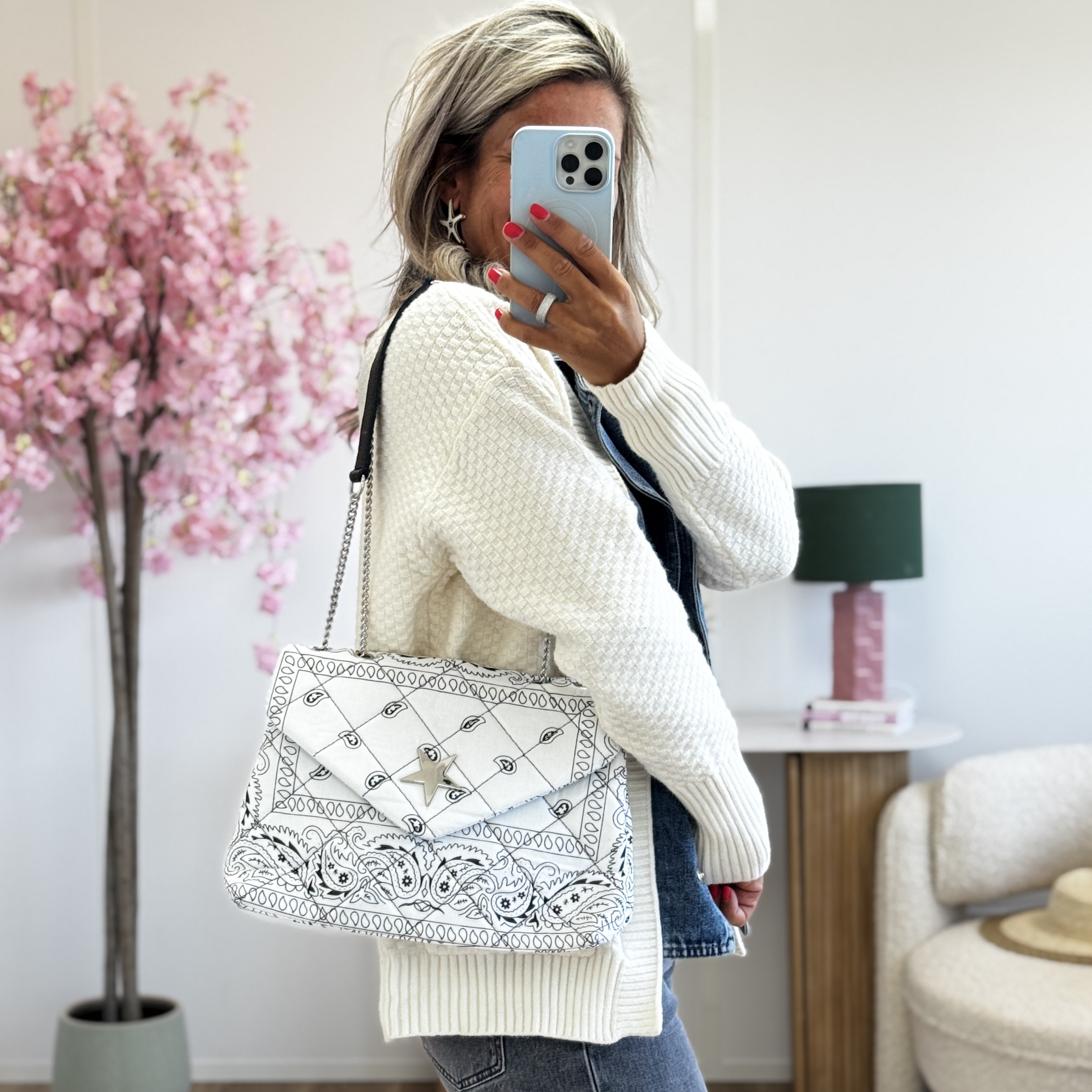 Sac matelassé blanc