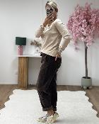 Pull casquette strass