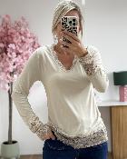 Sous pull dentelle beige