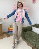 Foulard bandana rose