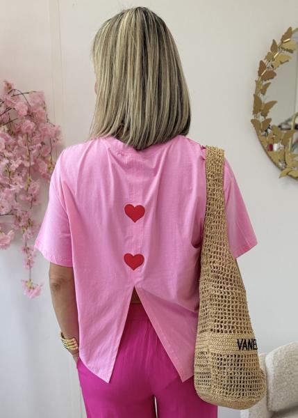 Tee shirt Solene rose