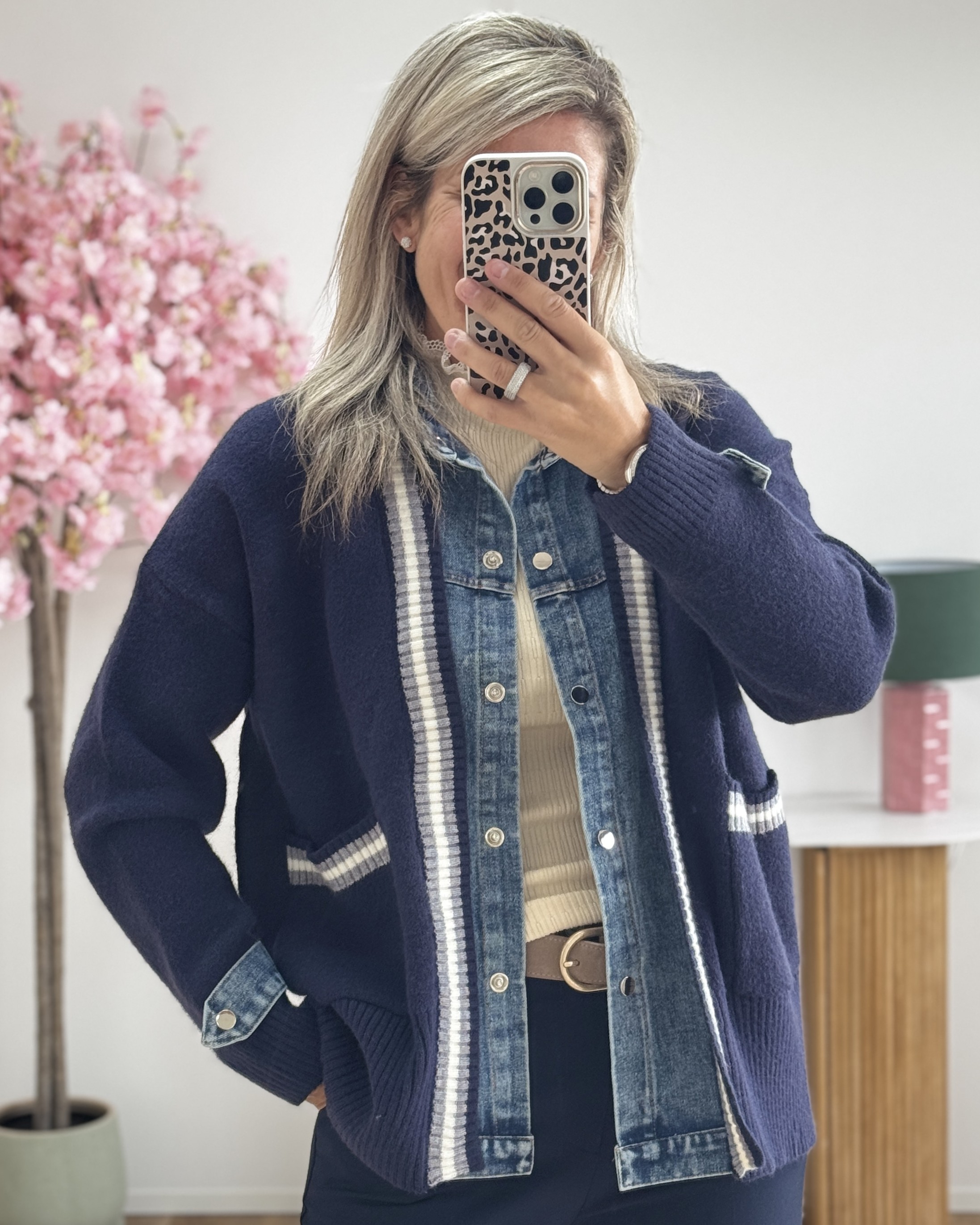Gilet veste jeans long
