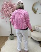 Bombers matelassé rose