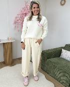 Pantalon Jogg ecru