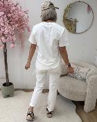 T shirt 2 en 1 blanc