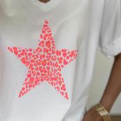 Tee shirt Lou rose fluo