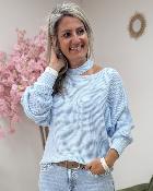 Pull nid d abeille ciel