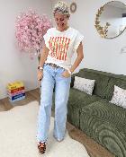 Tee shirt ciao bella blanc