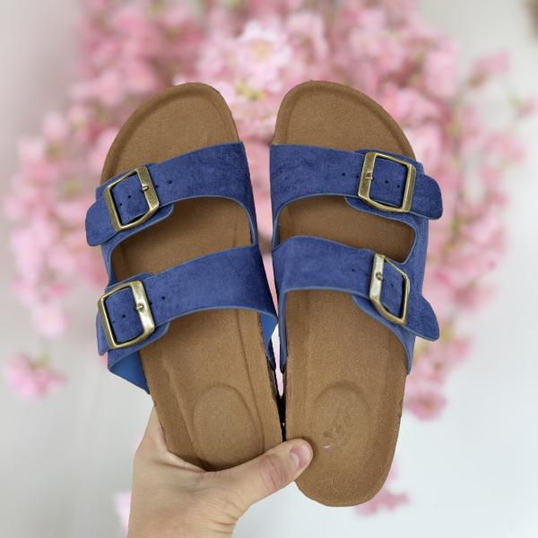 Mules bleu foncé