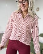 Chemise heart bordeaux