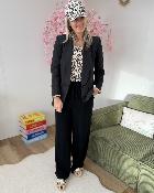 Pantalon en lin noir