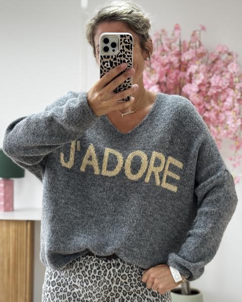 Pull J adore gris