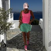 Jupe short coton vert