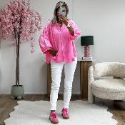 Chemise Ibiza rose fluo