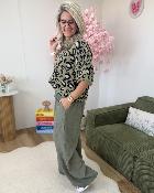 Pantalon gaze de coton kaki