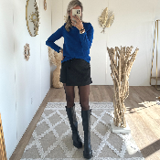Pull Coralie bleu roi