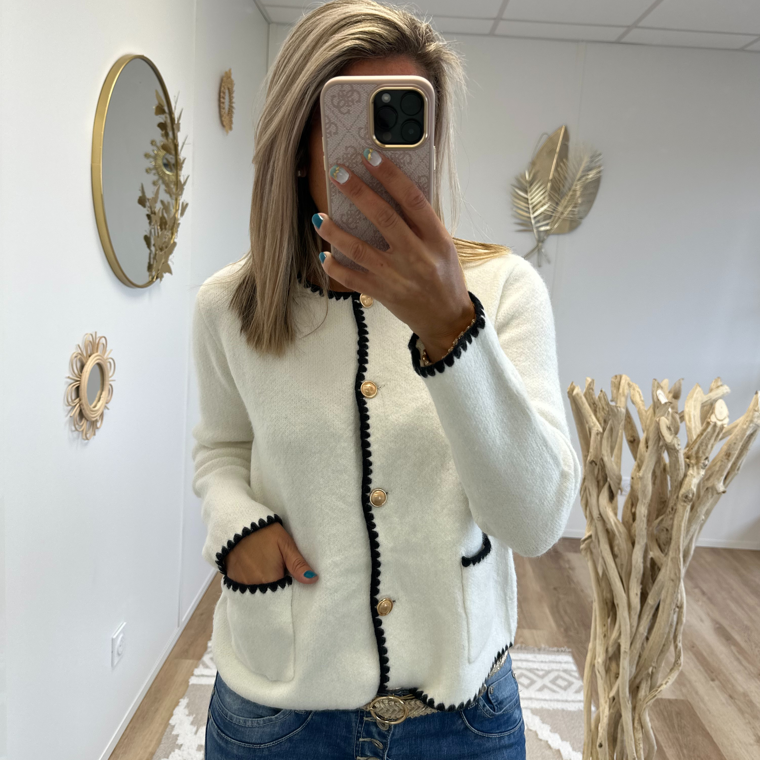 Gilet pull Clement blanc