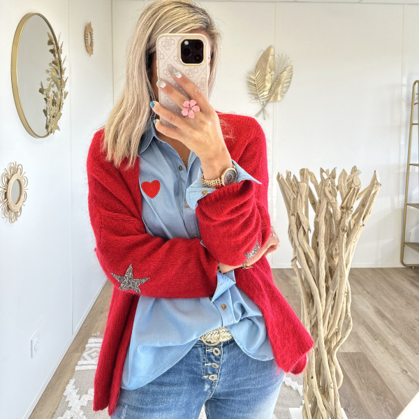 Gilet Mary rouge