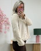 Gilet perles beige
