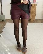 Jupe short Janet bordeaux