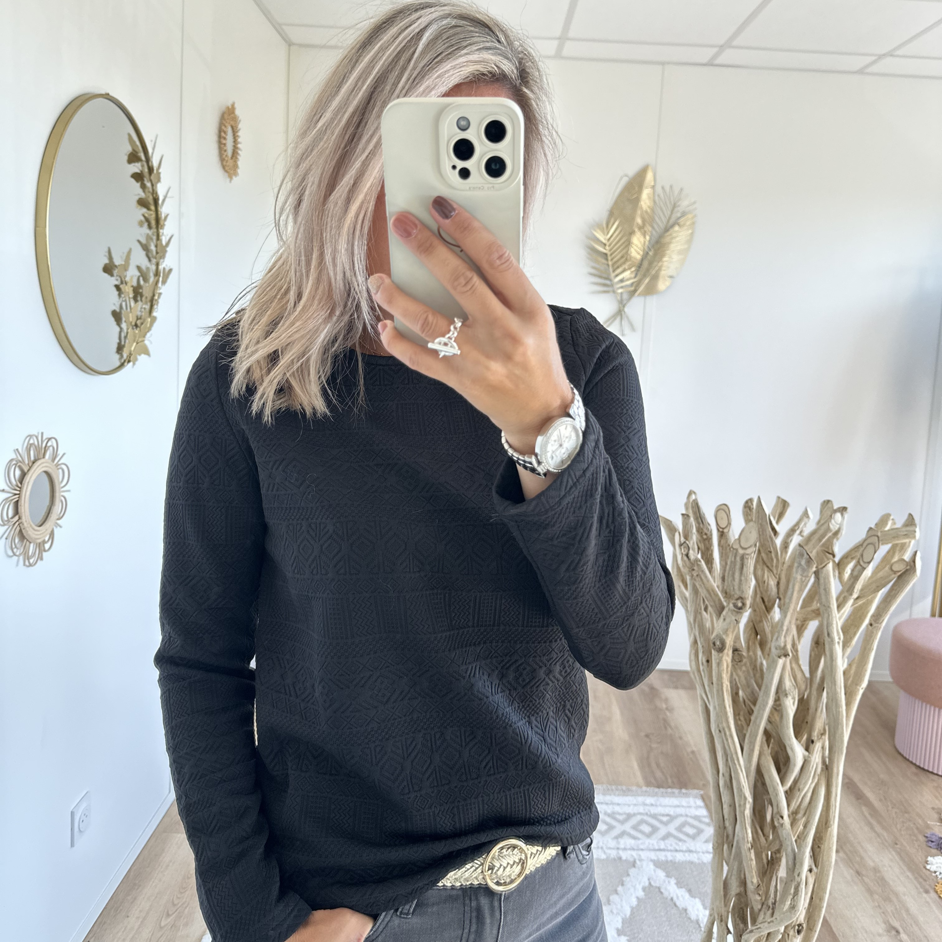 Pull Coralie noir