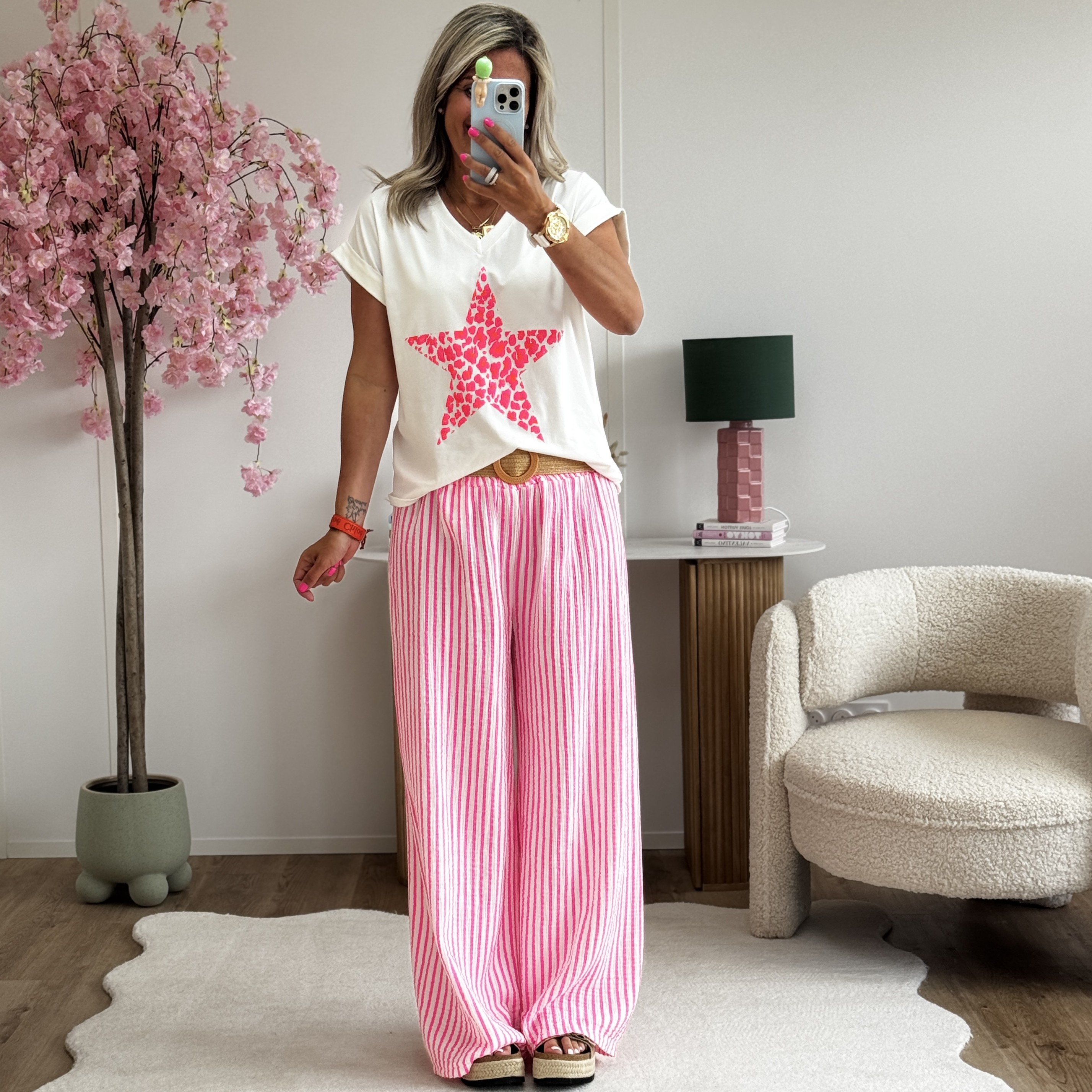 Pantalon Maurice rose