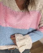 Pull Maelys beige rose ciel