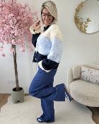 Pantalon à pince bleu jeans