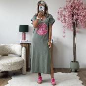 Robe Vintage rock kaki
