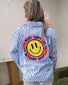 Chemise Happy life bleue
