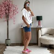 Tee shirt Lou gris rose