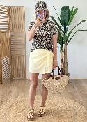Jupe short Laly jaune
