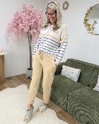 Sweat Lara beige bleu