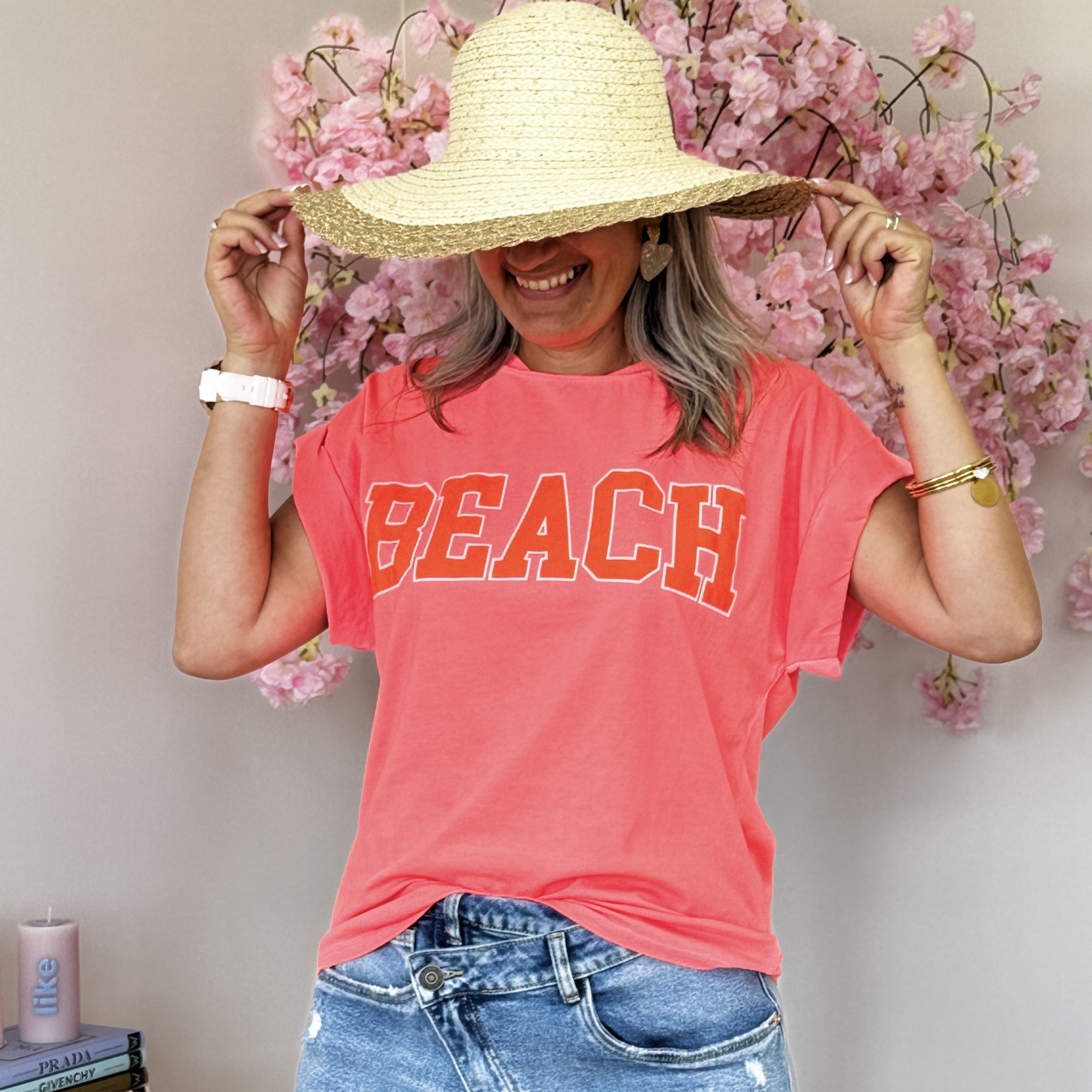 Tee shirt Sullivan corail fluo