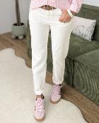 Jean mom blanc