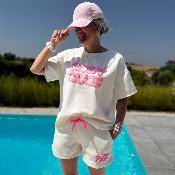 Ensemble Cosy club blanc rose