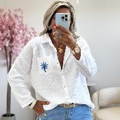 Chemise Palms bleu