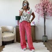 Tee shirt Monica marine rose