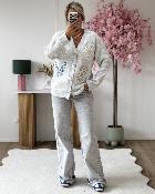 Gilet Love gris