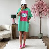 Robe sweat disco verte