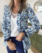 Blazer Terry fleuri