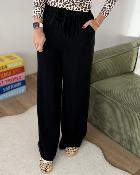 Pantalon en lin noir