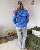 Chemise broderie anglaise bleue