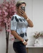 Pull Charlize gris bleu