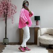 Chemise Ibiza rose fluo