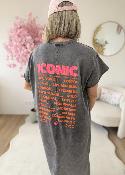 Robe T shirt iconic gris foncé
