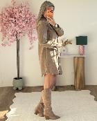 Robe chemise Cruz camel