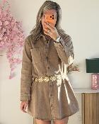 Robe chemise Cruz camel
